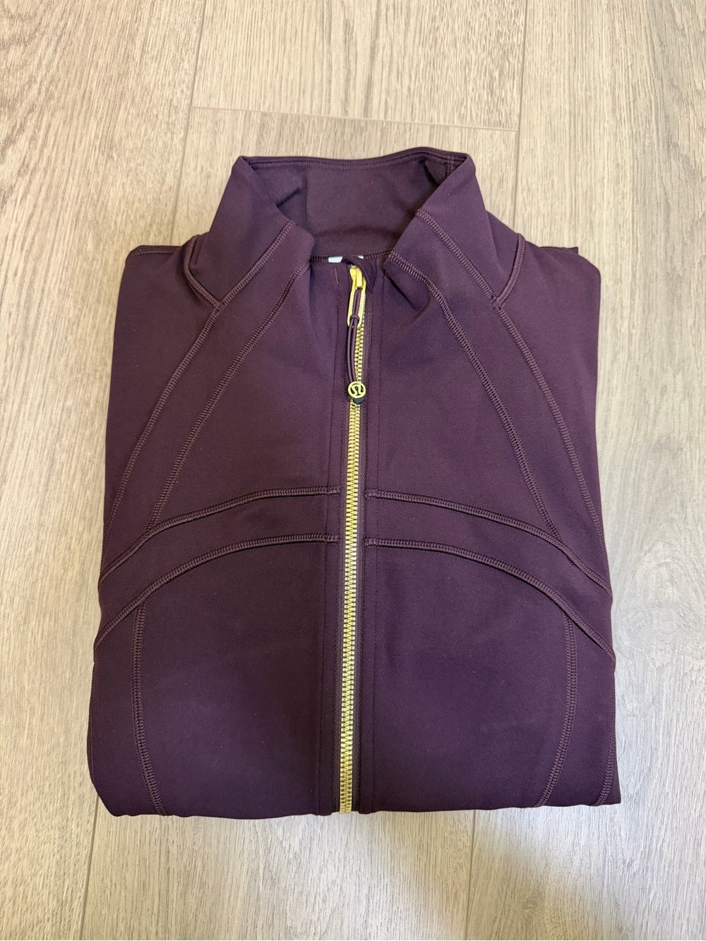 Women’s Define Jacket Nulu, Black plum with gold zipper, size 10 New